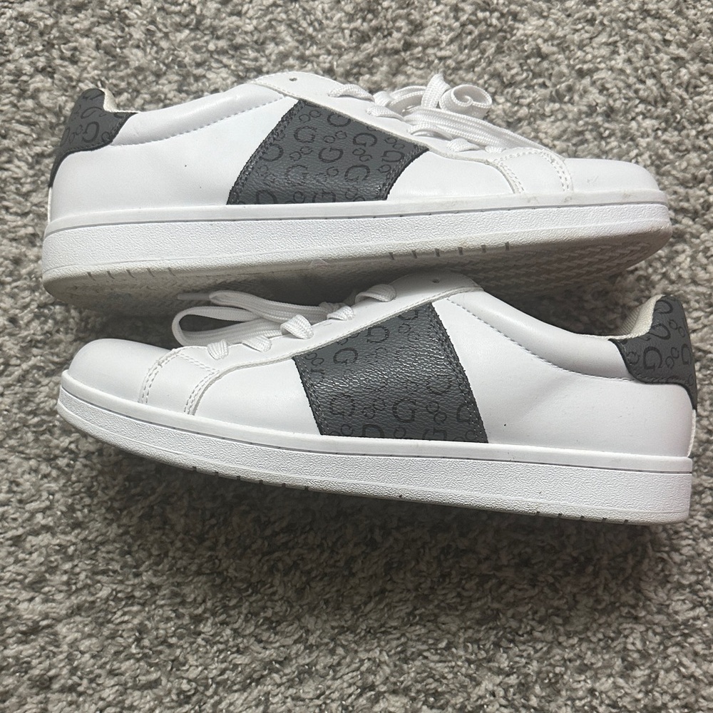 Guess White and Charcoal Athletic Sneakers